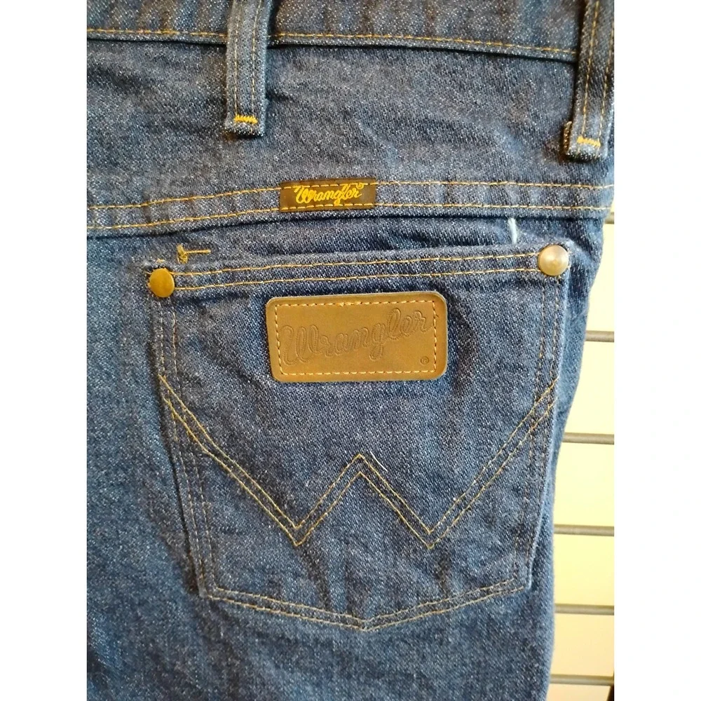 Wrangler 36MWZ Slim Fit Cowboy Cut Jeans Dark Wash 38x36 Mens Denim Indigo
